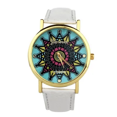 Modna ura Geneva Sunflower bela